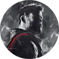 Komar Fototapete "Vlies selbstklebend - Avengers Painting Thor - Größe 125 x 125 cm" bedruckt glatt Kinderzimmer
