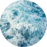 Komar Vliestapete "Vlies selbstklebend - Ocean Twist - Größe 125 x 125 cm" bedruckt glatt Wohnzimmer, Schlafzimmer