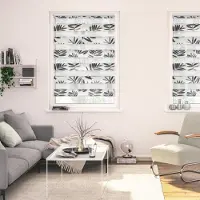 Lichtblick Original Doppelrollo "Duo Rollo Klemmfix, ohne Bohren, blickdicht" halbtransparent freihängend