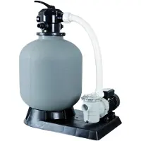 Ubbink Sandfilteranlage "Poolmax TP75 und Sandfilter" 500 - 9 m3/h, Mehrwegeventil, Manometer, Basis zur Montage