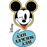 Komar Vliestapete "Selbstklebende Vlies - Mickey Hey XXL - Größe 127 x 200 cm" bedruckt glatt Kinderzimmer