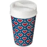 Koziol Thermobecher "ISO TO GO RED HEARTS" doppelwandig, isolierend,melaminfrei, 400 ml