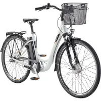 Telefunken E-Bike RC830 28 Zoll mit 3-Gang Shimano Nabenschaltung / Frontmotor 250W / Sitzrohrakku 536,5 Wh / weiß