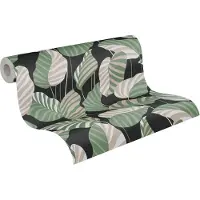 A.S. Création Vliestapete "Antigua Tapete mit Blättern" gemustert matt neutral leicht strukturiert Florale Tapete Pflanzen Blätter Tapeten Wohnzimmer Schlafzimmer Küche