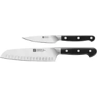 Zwilling Messer-Set "Pro" 1 Spick & Garniermesser (10 cm), 1 Santokumesser (18 cm).