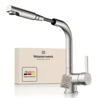 WASSERWERK Spültischarmatur "WK 4, Wasserhahn, Küche, Einhebelmischer" 360 schwenkbar, Cold-Start-Funkt., herausziehbar