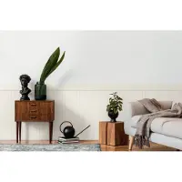 A.S. Création Vliestapete "Wallpanel Tapete Wandpaneele Mustertapete Holzpaneele Natur" matt strukturiert Vliestapete Holz-Optik für Schlafzimmer Küche Wohnzimmer Wandpaneele