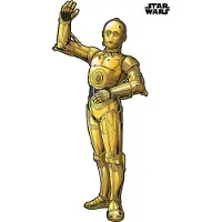 Komar Vliestapete "Selbstklebende Vlies - Star Wars XXL C-3PO - Größe 127 x 200 cm" bedruckt glatt Kinderzimmer