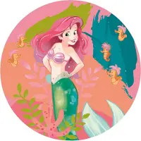 Komar Fototapete "Vlies selbstklebend - Ariel Happy Coral - Größe 125 x 125 cm" bedruckt glatt Kinderzimmer