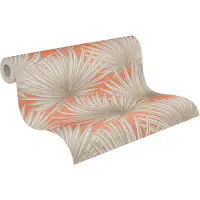 A.S. Création Vliestapete "Antigua Tapete mit Palmenblätter" gemustert matt neutral leicht strukturiert Tapete Floral Tapeten Wohnzimmer Schlafzimmer Küche modern Flur Design
