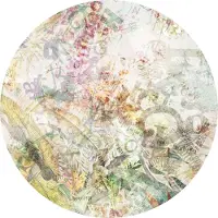 Komar Fototapete "Vlies selbstklebend - Round Stories - Größe 125 x 125 cm" bedruckt glatt Wohnzimmer, Schlafzimmer