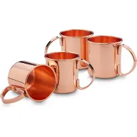 Echtwerk Becher Moscow Mule Kupferbecher, Cocktailgläser, bruchsicher, 450 ml, 4tlg