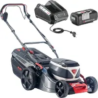 Al-Ko Akku-Rasenmäher 46.2 Li SP-W Comfort, 46 cm Schnittbreite, Akkufach für bis zu 2 Akkus 36 V Li-Ion (1x Akku und Ladegerät im Lieferumfang),für Flächen bis 800 m²,zentrale Schnitthöhenverstellung