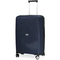 Hauptstadtkoffer TXL - ultraleichter Koffer, mittelgroßer Rollkoffer Reisekoffer Größe M, robuster Hartschalen-Trolley 4 Rollen sehr leicht, TSA, 66 cm, 73 L,Dunkelblau