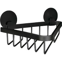 Kleine wolke Duschkorb "Rocco", schwarz, B:25,4cm H:4,5cm T:13,5cm, Aluminium, Aufbewahrungsboxen, Duschkorb, BxTxH: 25,4x13,5x4,5 cm, Aluminium