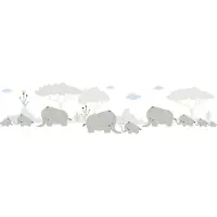 A.S. Création Bordüre "Elephant Family" Motiv abstrakt naturalistisch glatt Tapete Kinder Borte Wohnzimmer Schlafzimmer Küche Design Kinderzimmer
