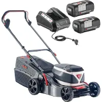Al-Ko Akku-Rasenmäher 42.2 Li Comfort, 42 cm Schnittbreite, Akkufach für bis zu 2 Akkus 36 V Li-Ion (2x Akku und Ladegerät im Lieferumfang), für Flächen bis 800 m², robustes Stahlblechgehäuse