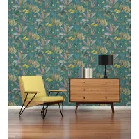 Living Walls Vliestapete "Famous Garden florale Tapete Mustertapete Pflanzen Blattmotiv" matt strukturiert Vliestapete Blätter für Schlafzimmer Küche Wohnzimmer Floral Design