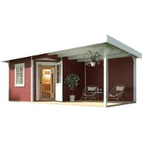 Weka Saunahaus "Salo" Set, 7,5 kW Bio-Ofen mit digitaler Steuerung
