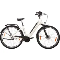 SAXONETTE "Comfort Plus 5.0 E-Bike Damen 28 Zoll" 7 Gang Shimano Nexus 7 Gänge Schaltwerk Nabenschaltung Frontmotor 250 W Packung, (mit integr. Akku), Elektrofahrrad für Alltag und Einkauf