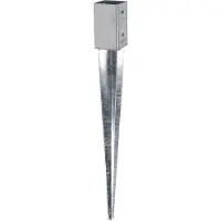 Alberts Einschlag-Bodenhülse Set, 2 Stk. tlg. feuerverzinkt, 61 x 61 mm, Gesamtlänge 750 mm