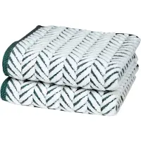 Ross Handtücher "Sensual 9002", grün (moosgrün, weiß), B:50cm L:100cm, Frottier, Obermaterial: 100% Baumwolle, Handtücher, Handtücher, im Zopfmusterstil