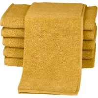 Ross Gaestehandtuecher "Sensual 9000", gelb (senf), B:30cm L:50cm, Frottier, Obermaterial: 100% Baumwolle, Handtücher, Gaestehandtuecher, mit Aloe-Vera-Öl veredelt