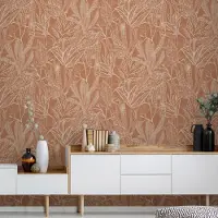 Superfresco Vliestapete "Chaya Terra" geblümt geprägt 10mx52cm (ca. 5m2)