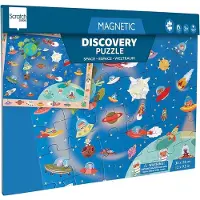 Scratch 2-in-1-Magnetpuzzle – Entdeckungsspiel – Weltraum