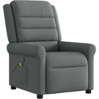 vidaXL Massage-Relaxsessel, Stoff, Dunkelgrau