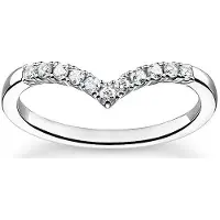 Thomas Sabo TR2394-051-14 Damenring V-Form mit Weißen Steinen