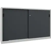 PAVOY Schiebetürenschrank, 1200x2000x400 mm, 4 Böden verzinkt, RAL 7035/7016