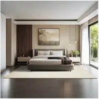TecTake Kurzflorteppich Soft Zone - 200 x 290 cm beige