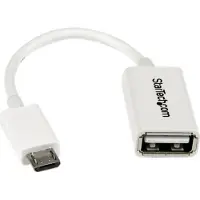 StarTech.com OTG-Adapter von Micro-USB auf USB in Weiß Kabeladapter