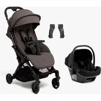 Beemoo Easy Fly Lux 4 Buggy inkl. Route i-Size Babyschale, Gull Grey/Black Stone