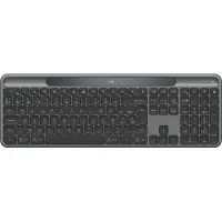 Logitech Signature Slim Solar + K980, Kabellos, RF Wireless + Bluetooth, AZERTY, Graphit