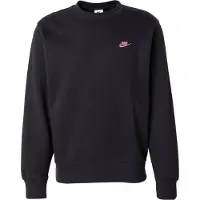 Nike Club Crew Fleece-Sweatshirt Herren 011 - black/pinksicle L
