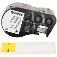Brady M4-53-427-YL, selbstlaminierendes Vinyl, Gelb/Transparent, 25.40 x 25.40(101.60) mm, permane