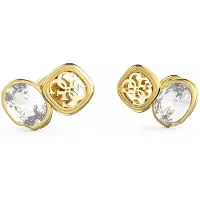GUESS JUBE05572JWYGT/U Damen-Ohrringe Ohrstecker 4G & Crystals Goldfarben
