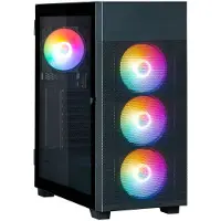 Zalman S5 NEO BLACK, Midi Tower, PC, Schwarz, ATX, micro ATX, Mini-ITX, Kunststoff, Stahl, Gehärtetes Glas, Multi