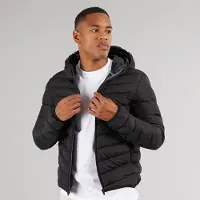 Brave Soul Herren Grantplain Pufferjacke Schwarz