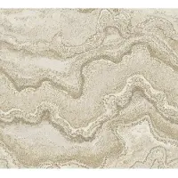 Living Walls Vliestapete "Stories of Life Malachit Marmoroptik Vliestapete Beige Gold" abstrakt glänzend organisch geprägt Metallic Tapete Steinoptik für Küchen Tapeten Wohnzimmer Schlafzimmer