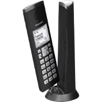 Panasonic KX-TGK210, DECT-Telefon, Kabelloses Mobilteil, Freisprecheinrichtung, 50 Eintragungen, Anrufer-Identifikation, Schwarz