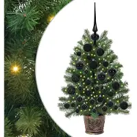 vidaXL Künstlicher Weihnachtsbaum mit 150 LEDs Grün 75 cm PE und PVC 3397303