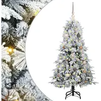 vidaXL Künstlicher Klappbarer Weihnachtsbaum Grün 150 cm PE und PVC 3397469