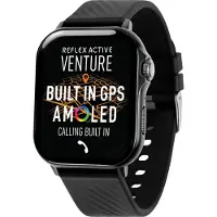Reflex Active VENTURE 400 S XL AMOLED GPS Smartwatch mit Anruffunktion und Schwarzem Armband Schwarz Unisize