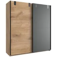 Wimex Schwebetürenschrank Liverpool Schrank Eiche und graphit 180x198 cm