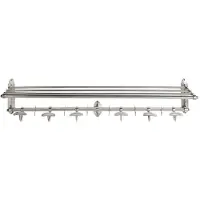 Signature WANDGARDEROBE aus versilbertem Messing - 100/20/28 cm