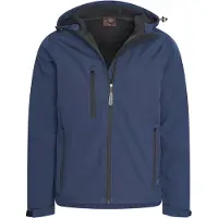 Cappuccino Italia Softshell Hood Jacket Navy von in der farbe Blau und in größe L.