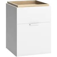 CALICOSY Nachttisch 4YOU in Weiß - (W) 42 x (H) 55.5 x (L) 40.5 cm | Gr.: onesize